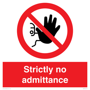 strictly no admittance
